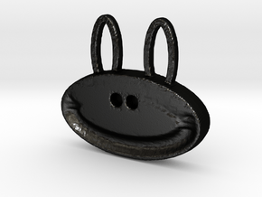 happy monkey happy bunny in Matte Black Steel