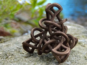Tetrahedral Tangle in Polished Bronze Steel