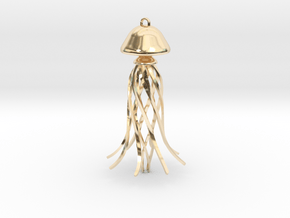 Jelly Fish  in 14k Gold Plated Brass