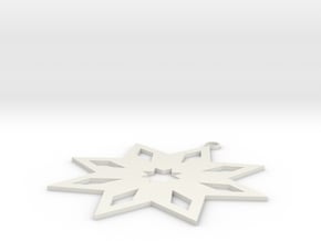 Star Ornament in White Natural Versatile Plastic