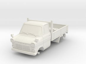 1-87 Ford Transit Mk1 Short Base Pickup Truck (rep in White Natural Versatile Plastic