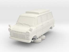 1-64 Ford Transit Mk1 Short Base Camper Van in White Natural Versatile Plastic