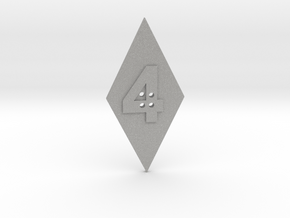 4-hole 4 Sided Number 4 Button in Aluminum