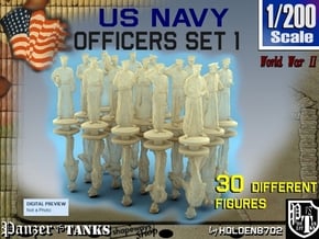 1-200 USN Officers Set 1 in Tan Fine Detail Plastic