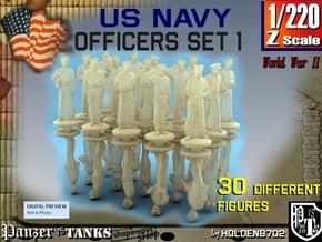 1-220 USN Officers Set 1 in Tan Fine Detail Plastic