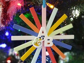 A&B Color Ribbons Ornament in Full Color Sandstone