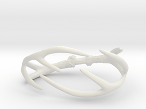 Antler Bracelet -  65mm  in White Natural Versatile Plastic