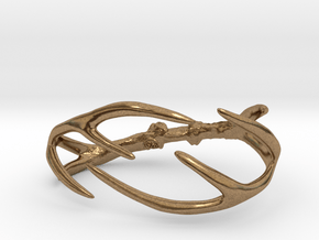 Antler Bracelet -  65mm  in Natural Brass