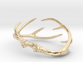 Antler Bracelet Medium/Small (75mm)  in 14k Gold Plated Brass