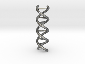 DNA Pendant in Fine Detail Polished Silver