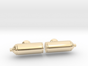 Spray Paint Can Cufflinks in 14K Yellow Gold