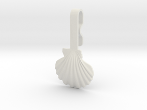 Seashell Collar Hanger in White Natural Versatile Plastic
