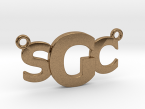 Custom Monogram Mendant - SCG in Natural Brass