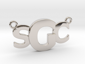 Custom Monogram Mendant - SCG in Platinum