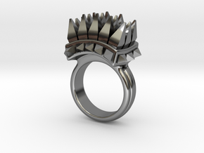 Ferocious Spiked Band (Size 6) in Fine Detail Polished Silver