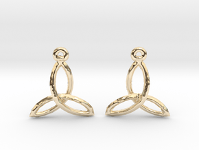 Celtic Knot Earrings in 14K Yellow Gold