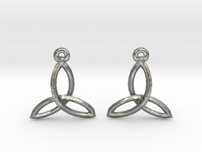 Celtic Knot Earrings in Natural Silver