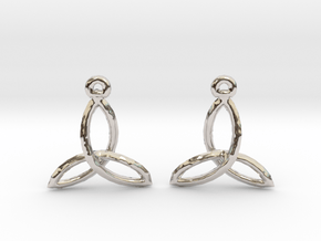 Celtic Knot Earrings in Platinum