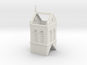 HORelM0111 - Gothic modular church in White Natural Versatile Plastic