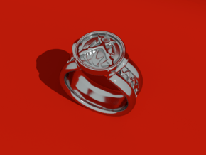 Fireman Ring (Female) in Natural Silver: Medium