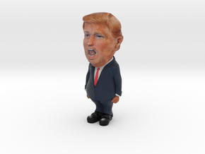 Tiny  Trump Statue in Full Color Sandstone