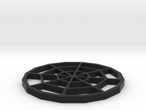 Spiderweb Coaster in Black Natural Versatile Plastic