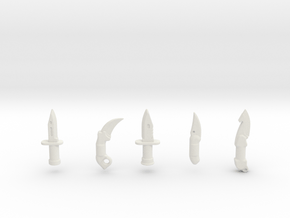 Dagger Pack in White Natural Versatile Plastic