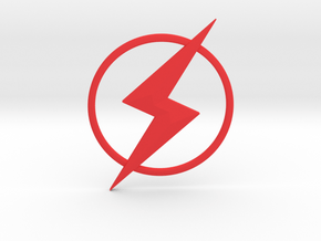 Kid Flash Emblem in Red Processed Versatile Plastic