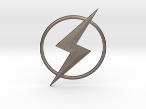 Kid Flash Emblem in Polished Bronzed Silver Steel