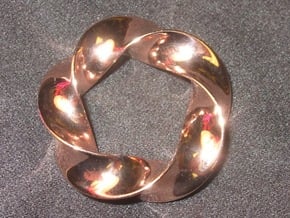 Python 3-5 Torus Knot Pendant in 14k Rose Gold Plated Brass