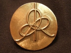 IHES Logo Lapel Pin in Natural Bronze
