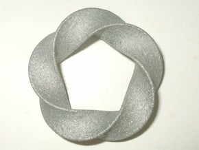 Python 3-5 Torus Knot Pendant in Aluminum