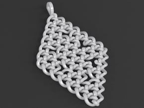 Celtic Knot Pendant 03 in White Processed Versatile Plastic