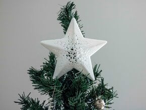 Modern Christmas Star in White Processed Versatile Plastic