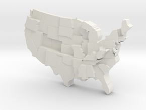 USA by Diabetes in White Natural Versatile Plastic