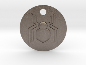 Spider-Man Homecoming 3D Keychain in Polished Bronzed Silver Steel