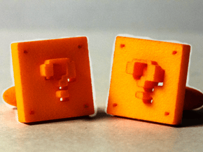 Super Mario ? Block links in Orange Processed Versatile Plastic