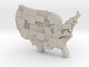 USA by Incarceration in Natural Sandstone