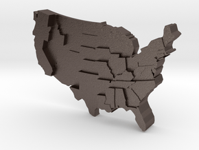 USA by Rainfall in Polished Bronzed Silver Steel