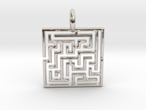 Maze Pendant No.3 in Platinum