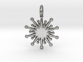 Star Jasmine Pendant in Natural Silver