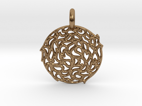 The Sun Pendant in Natural Brass