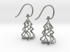 Christmas Tree Twirl in Natural Silver (Interlocking Parts)