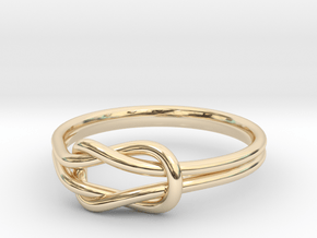 Square Knot Promise Ring in 14k Gold Plated Brass: 7 / 54
