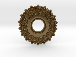 Bicycle Gear Pendant in Natural Bronze