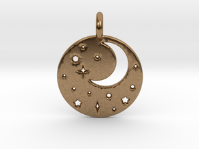 Starry Night Pendant in Natural Brass