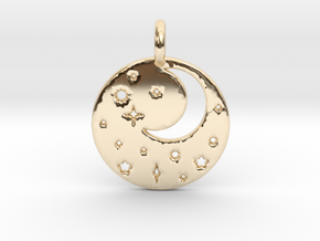 Starry Night Pendant in 14k Gold Plated Brass
