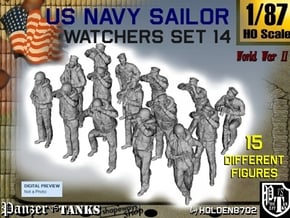 1-87 US Navy Watchers Set14 in Tan Fine Detail Plastic
