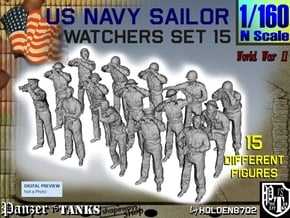 1-160 US Navy Watchers Set15 in Tan Fine Detail Plastic