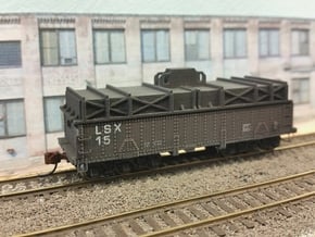 N scale 36' riveted BSX covered coil car in Smooth Fine Detail Plastic